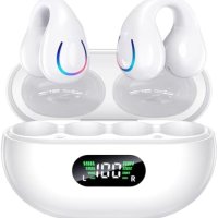 Нови Леки Ергономични Слушалки Bluetooth, Водоустойчиви, Бял Цвят, снимка 1 - Bluetooth слушалки - 44273980