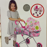 Детска количка за кукли порт бебе с чанта за аксесоари, снимка 2 - Кукли - 44716771