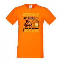 Мъжка тениска In Case Of Accident My Blood Type Is Beer,Бира,Бирфест,Beerfest,Подарък,Изненада,Рожде, снимка 7 - Тениски - 36378219