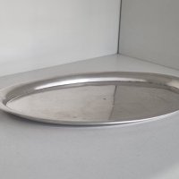 Стара сребърна елипсовидна чинийка , снимка 2 - Антикварни и старинни предмети - 41544577