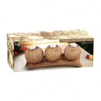 Декоративен комплект от златни топки за чаени свещи, снимка 4 - Декорация за дома - 36140965