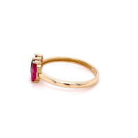 Златен дамски пръстен 1,60гр. размер:55 14кр. проба:585 модел:22125-6, снимка 3 - Пръстени - 44768712