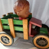 Дървена стара играчка ръчна изработка , снимка 1 - Други ценни предмети - 41620932