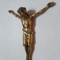 Стар метален кръст , Исус Христос 12х11см, снимка 3 - Други ценни предмети - 41394245