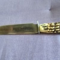 Fes Rostfrei немски нож от соца с калъф естествена кожа за колан 185х100мм, снимка 13 - Ножове - 41658641