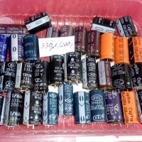 Демонтирани електролитни кондензатори 330μF/200V, снимка 1 - Друга електроника - 41185891
