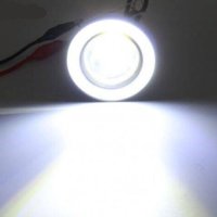 Комплект кръгли 6,4 см LED ЛЕД халогени Лупа с анг.очи за вграждане, снимка 4 - Аксесоари и консумативи - 42456758