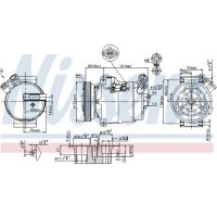 Компресор климатик за опел/opel zafira A, zafira B, astra G 2.2 бензин, снимка 6 - Части - 41940883