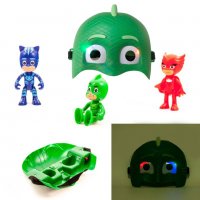 3400 Комплект светеща маска Pj Mask с 3 фигури Пи Джи, снимка 2 - Фигурки - 39026313
