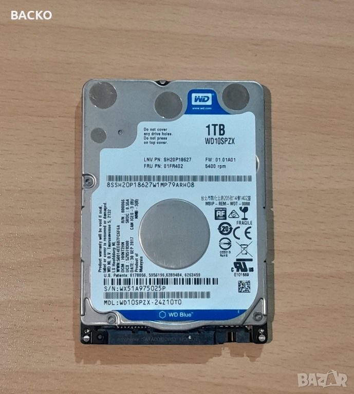 Хард диск 1TB 2,5  WD, снимка 1