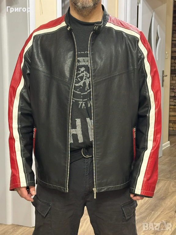 кожено байкър яке, снимка 1