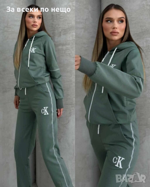 Calvin Klein Дамски Зелен Спортен Комплект🔝Дамски Спортен Екип Келвин Клайн Код I, снимка 1