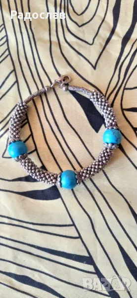 гривна с тюркоаз , снимка 1