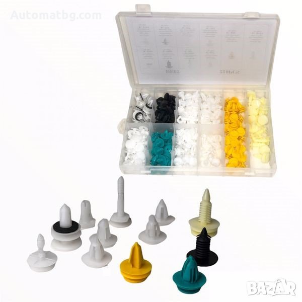 Щипки за интериор Automat, За Кори, Тапицерия, Комплект, 210 бр, снимка 1