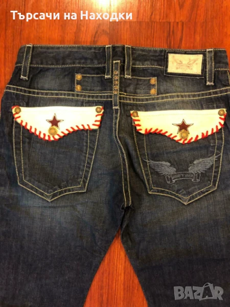 $229 Мъжки дънки Robin's Jean Mens 33 кожени джобове D5075WHT Lone Star Classic Fit, снимка 1