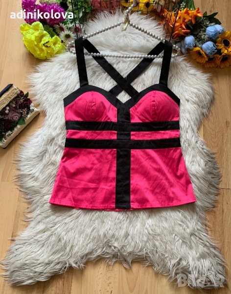 Сатенен цикламен потник, снимка 1