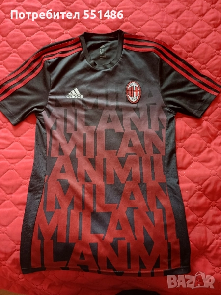AC Milan Adidas pre match фланелка размер S, снимка 1