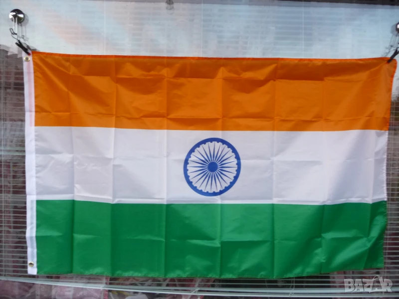 Знаме Индия Делхи индийски филми будизъм Ганг Мумбай храмове Тадж Махал, снимка 1