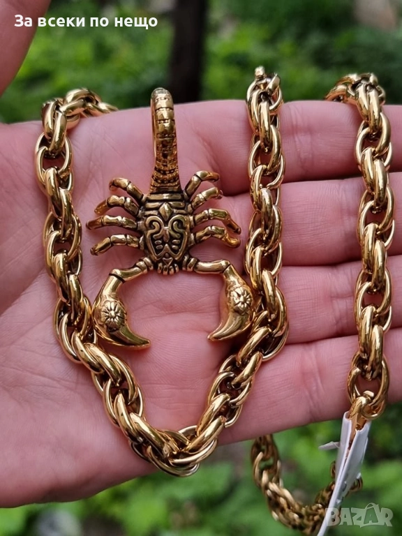 Мъжки Ланец От Медицинска Стомана Скорпион Код SV-30, снимка 1