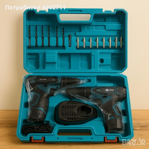 Акумулаторен винтоверт и ударна бормашина IF Tools CD11 – с 2 батерии и кугар. Гаранция 24 м. , снимка 1