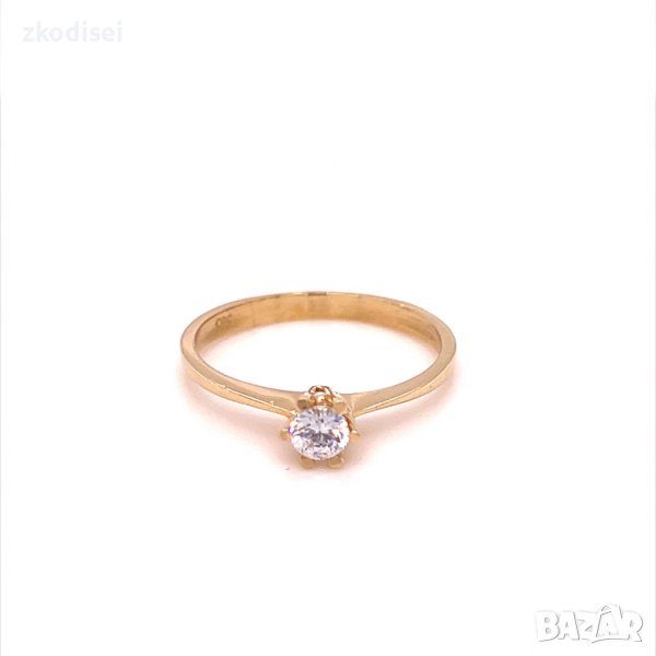 Златен дамски пръстен 1,56гр. размер:55 14кр. проба:585 модел:17629-4, снимка 1