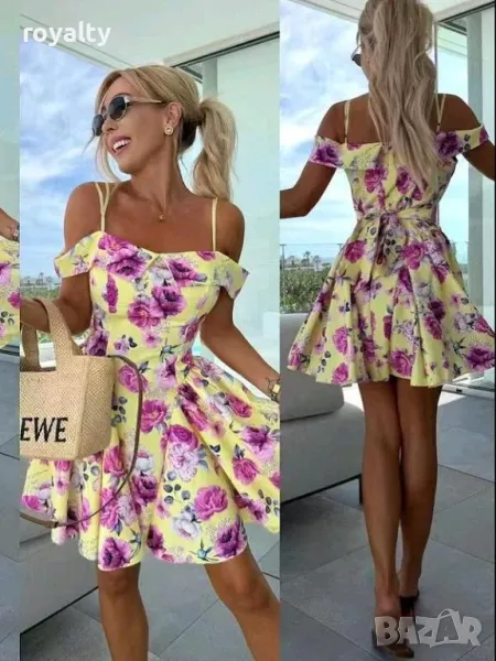 Жълта лятна рокля, снимка 1