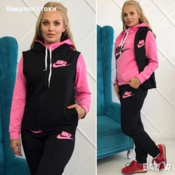 Дамски спортен екип от три части с елек , снимка 1