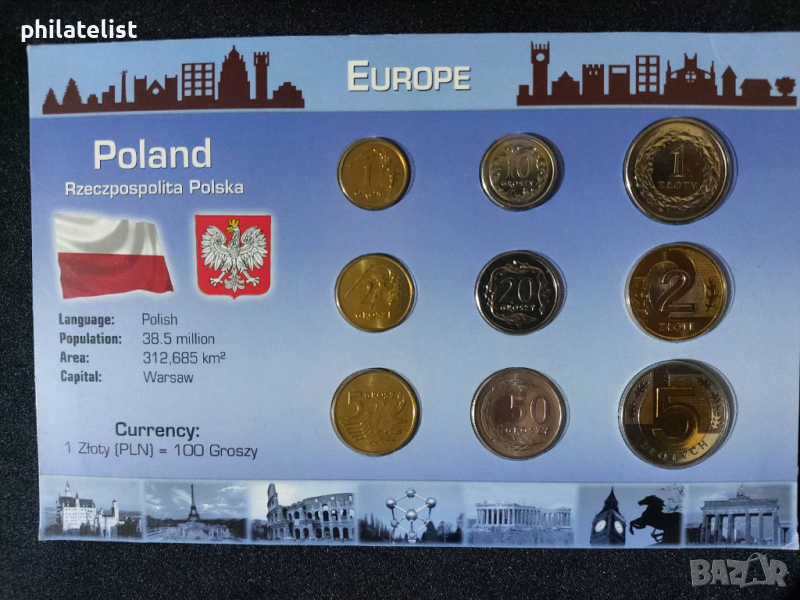 Комплектен сет - Полша 1994-2007 , 9 монети, снимка 1