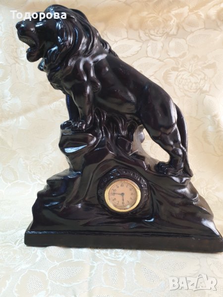 Старинен немски  каминен часовник, снимка 1