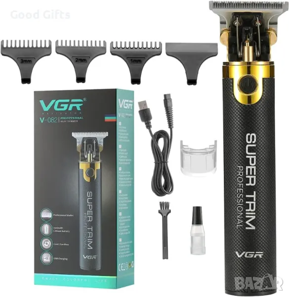 Професионална машинка за подстригване VGR V-082 – SUPER TRIM, 1500mAh, 0 mm рязане, снимка 1