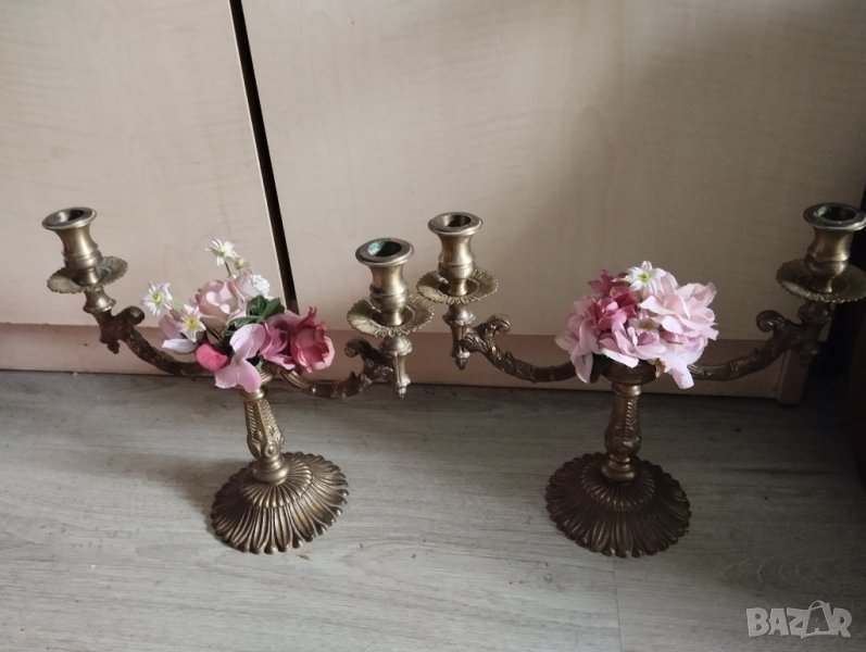 два барокови свещници -комплект, снимка 1