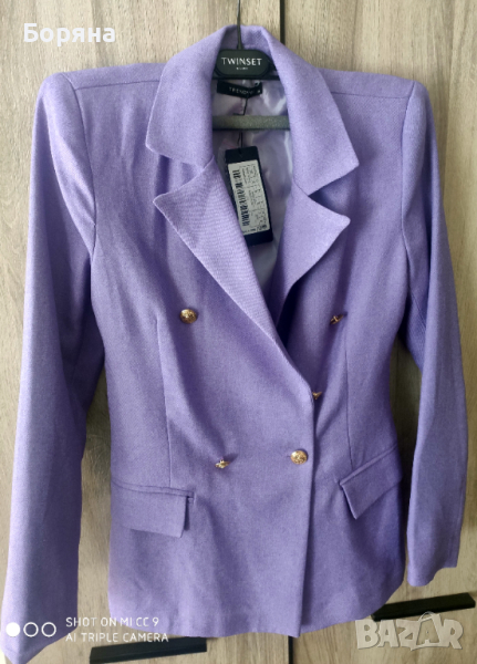 НАМАЛЕН - Trendyol нов елегантен лилав блейзър , снимка 1