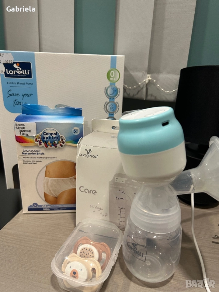 Продавам помпа за кърма+ принадлежности за кърмене и раждане, снимка 1