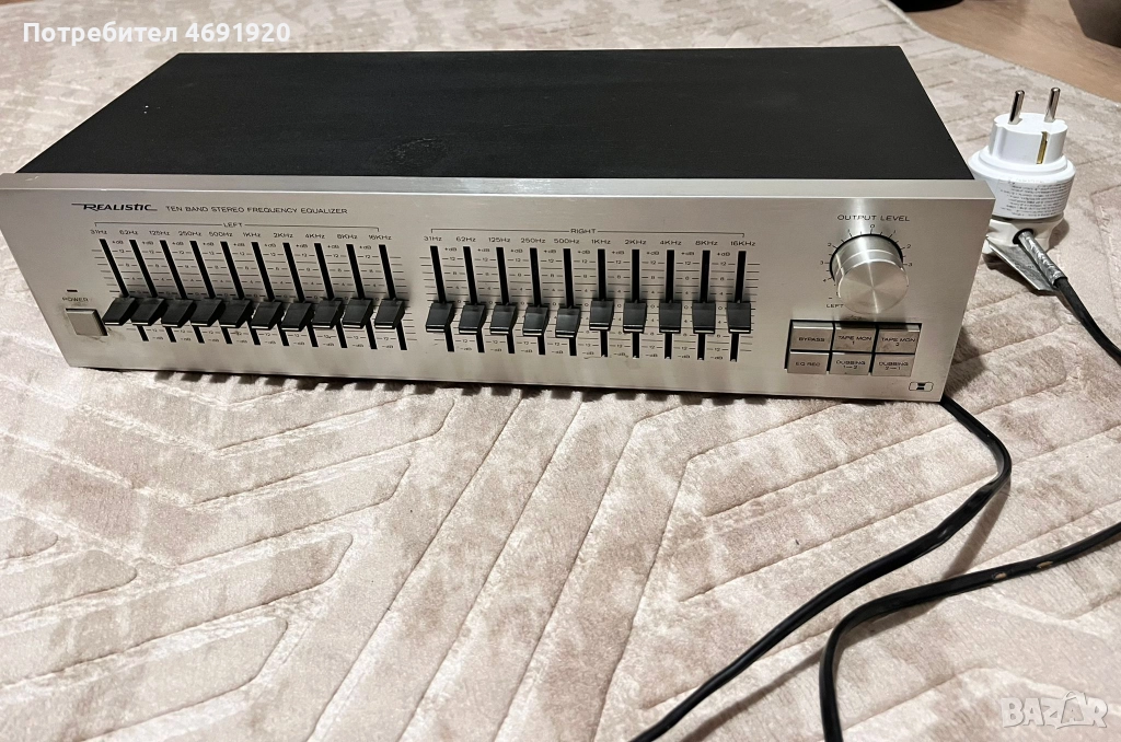Realistic 10 Band Stereo Equalizer – Оригинално, снимка 1