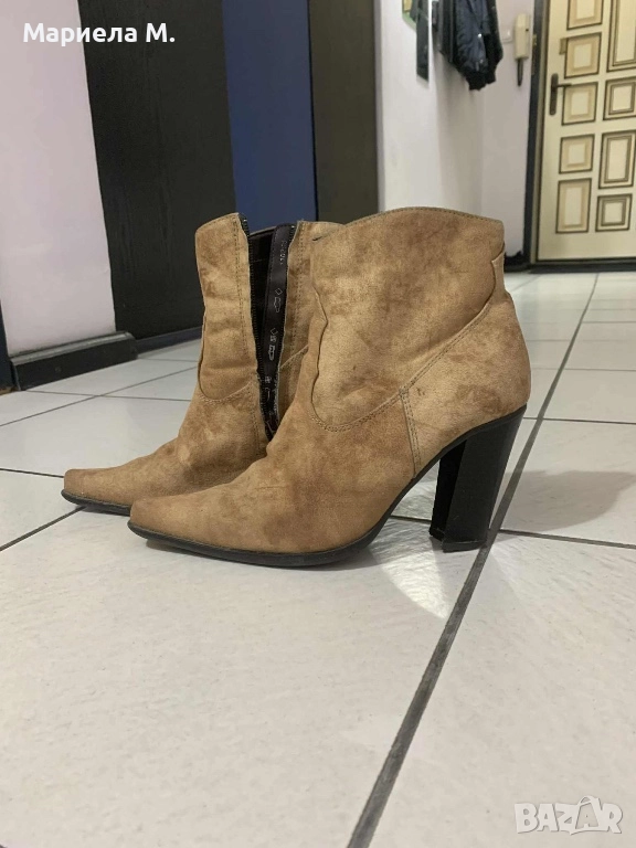Боти, 36, естествен велур, отлични, снимка 1
