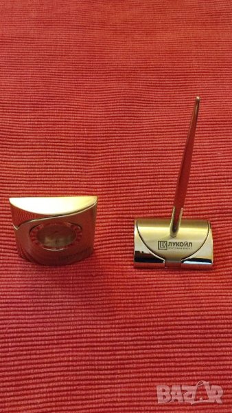 Комплект часовник и стойка с химикал за бюро. , снимка 1