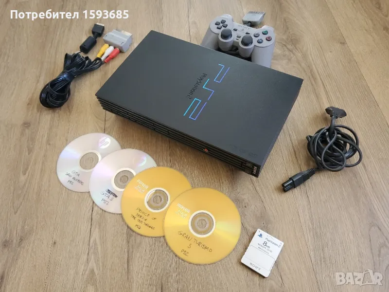 Хакнат Playstation 2 - Пълен комплект , снимка 1