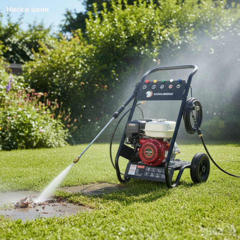 Бензинова водоструйка Nürnberg 7.0 HP – 3000 PSI мощ за безкомпромисно почистване, снимка 1