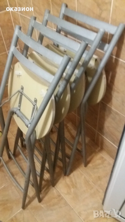 столове сгъваеми метални 4броя, снимка 1