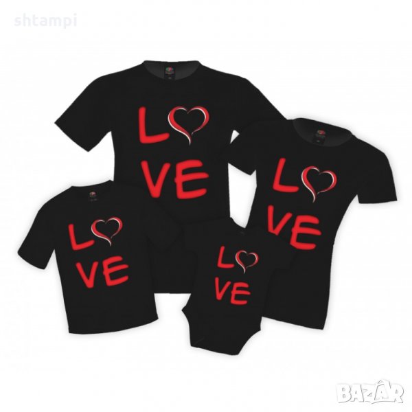 Семейни тениски Love family set, снимка 1