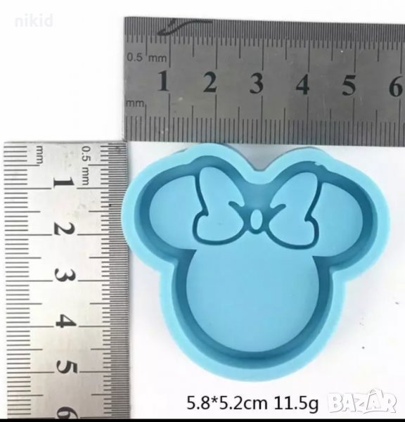 Мини Маус лице контур силиконов молд форма декорация торта фондан шоколад смола близалка, снимка 1