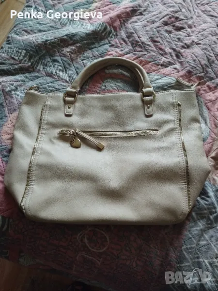 Бежово вис-34,шир-34,дъно-15 см- нова, снимка 1