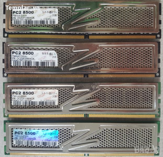 OCZ PLATINUM 4x2 DDR2 1066 PC2 8500 / Corsair VS 2x2 DDR2 800, снимка 1
