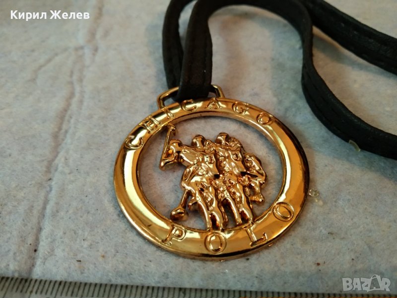 CHICAGO POLO КОЛЕКЦИОНЕРСКА РЯДКА ПОЗЛАТЕНА ЕМБЛЕМА ВИСУЛКА на КЛУБ по СПОРТ ПОЛО в ЧИКАГО САЩ 20914, снимка 1