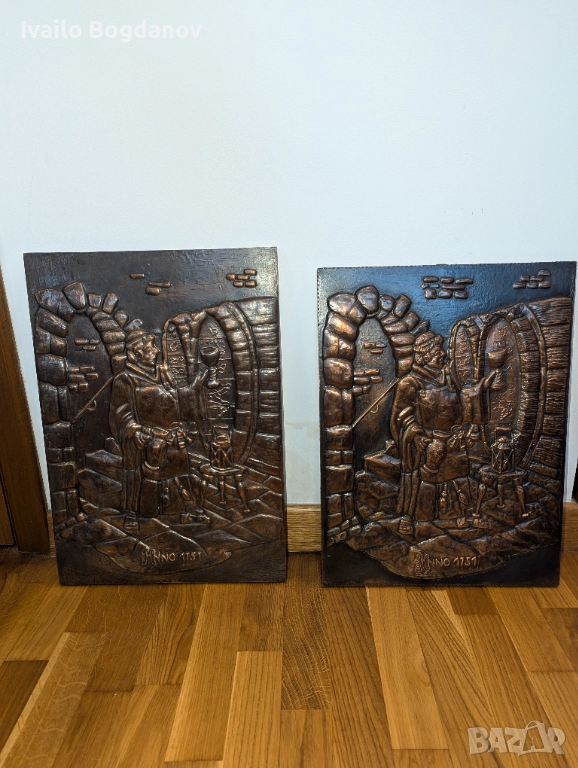 Два медни барелефа, снимка 1