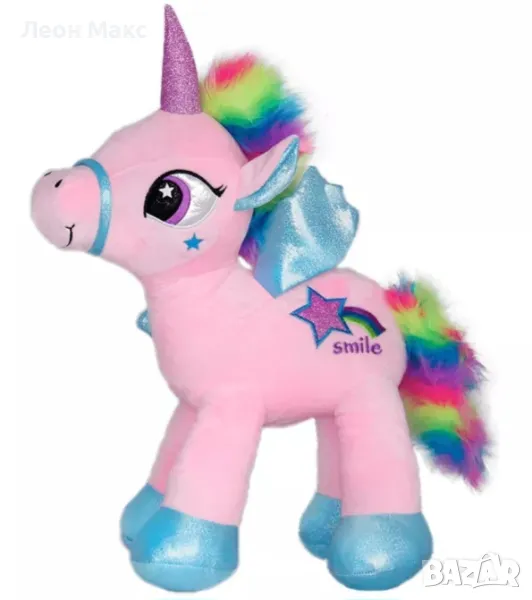 Еднорог плюшен 41см с цветна опашка 10810, снимка 1
