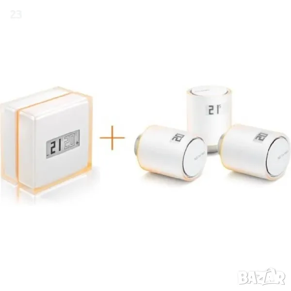 Netatmo Smart Kit+3 Smart Radiator Valve - смарт термо глави, термостат, снимка 1