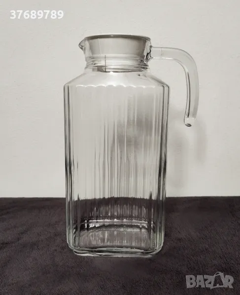 Стъклена кана за вода -1.7 л, снимка 1