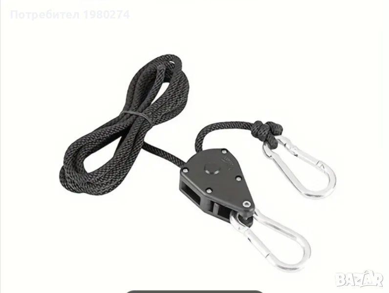 Тресчьотка с въженце 2 метра и с куки. ПДР (PDR) инструмент за закрепване., снимка 1