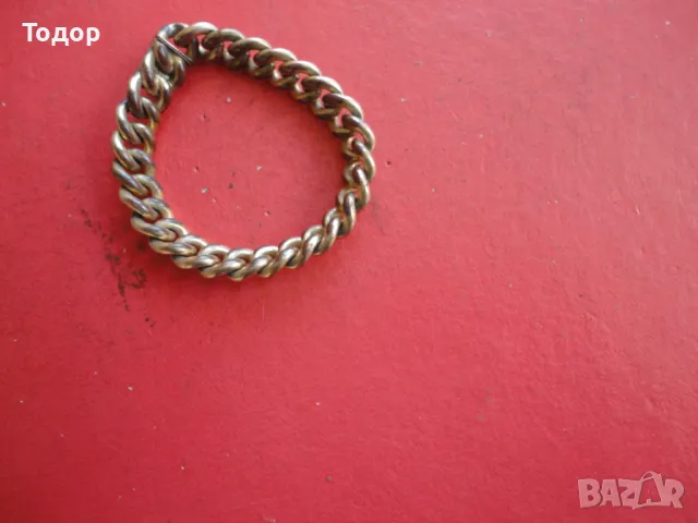 Старинна немска медна гривна с позлата DRGM, снимка 6 - Гривни - 49645821